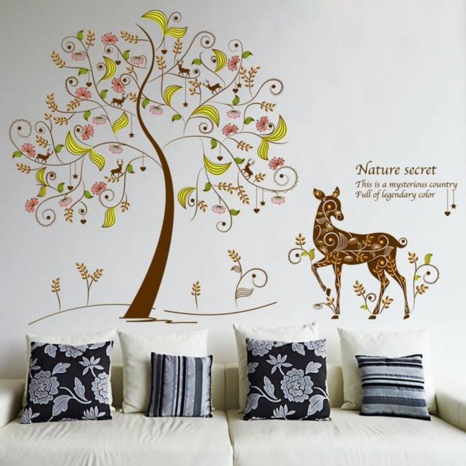 Дерево на стену из самоклеющейся пленки