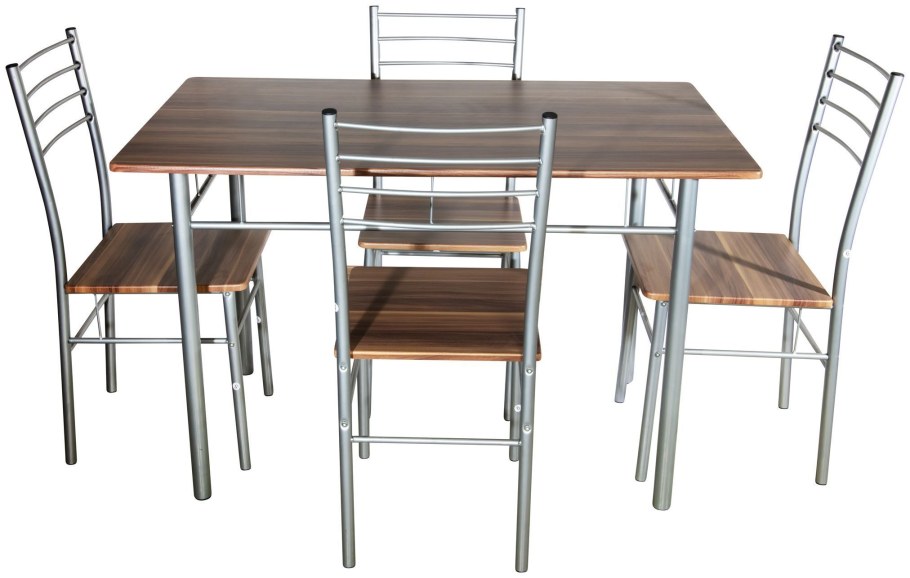 Комплект мебели стол + стулья 5 предметов артикул № 4278990