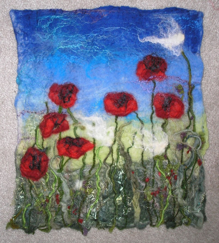 Мокрое валяние панно