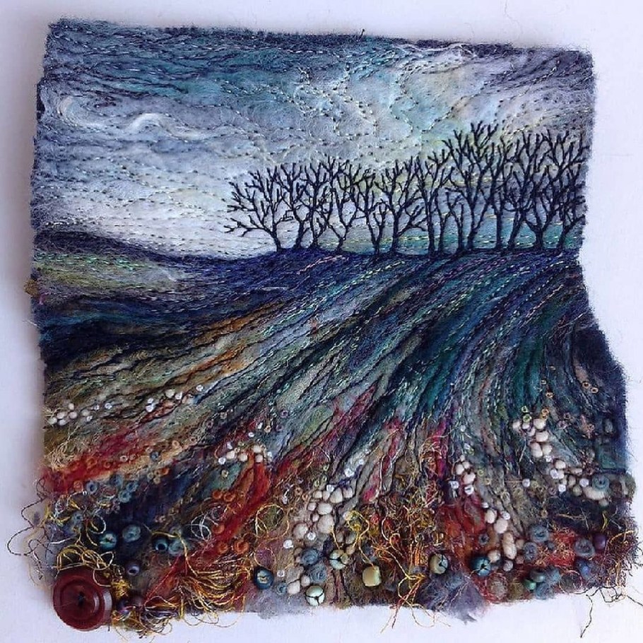 Панно в технике мокрого валяния