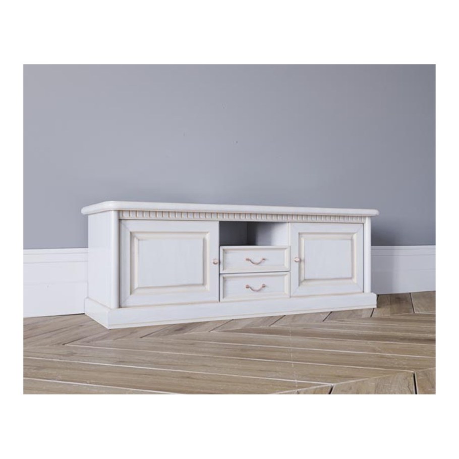 Тумба под ТВ белая эмаль