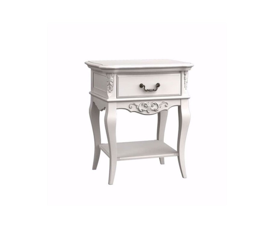 Тумба прикроватная белая классика