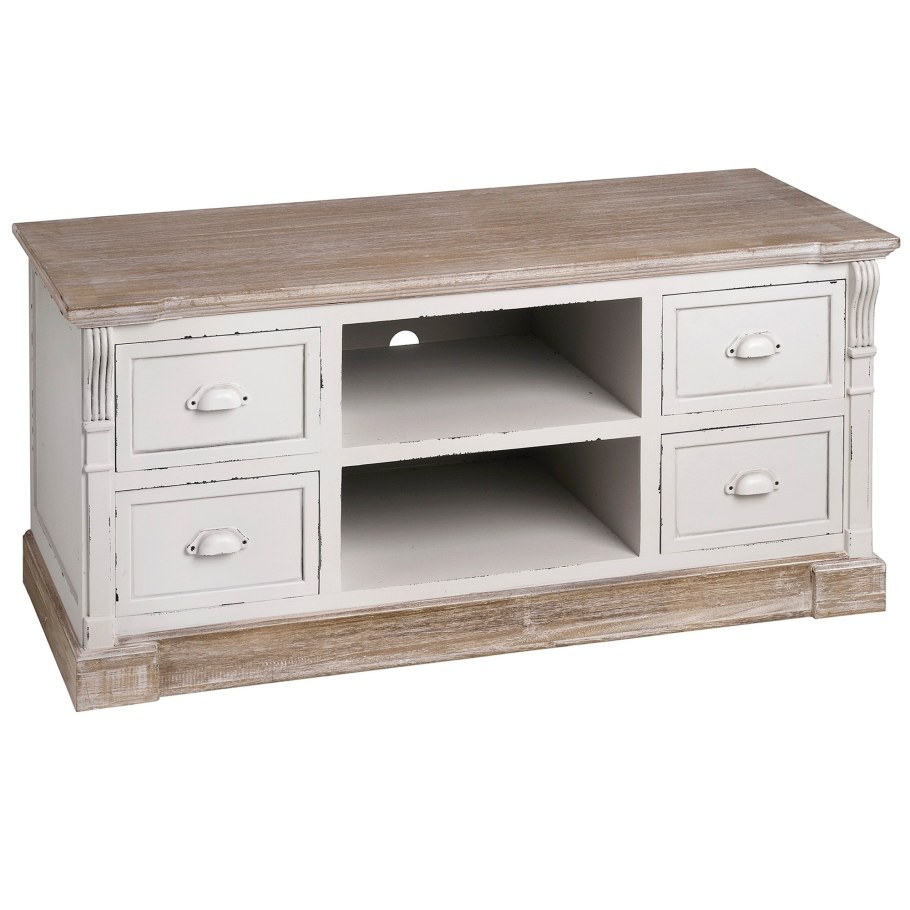 Тумба под ТВ Прованс белая