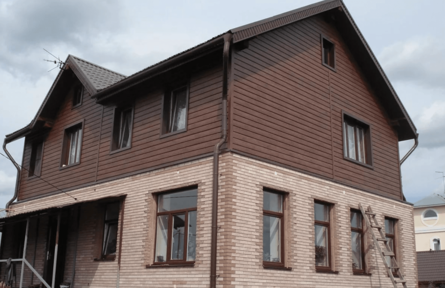 Металлосайдинг цвет шоколад