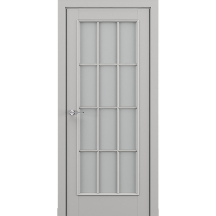 Zadoor Classic s Неаполь белая стекло матовое английская решётка