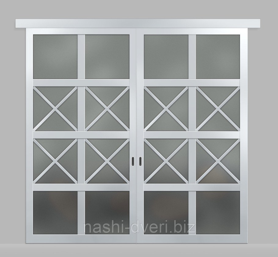 Двери с раскладкой на стекле