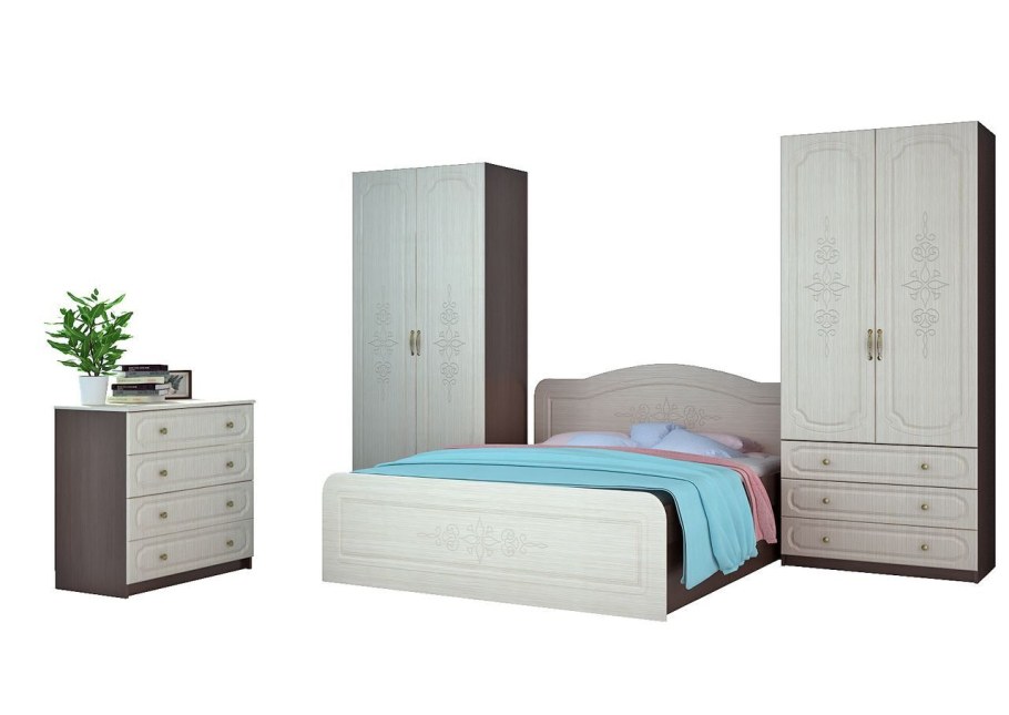 Спальня Эльза перламутр Сурская мебель