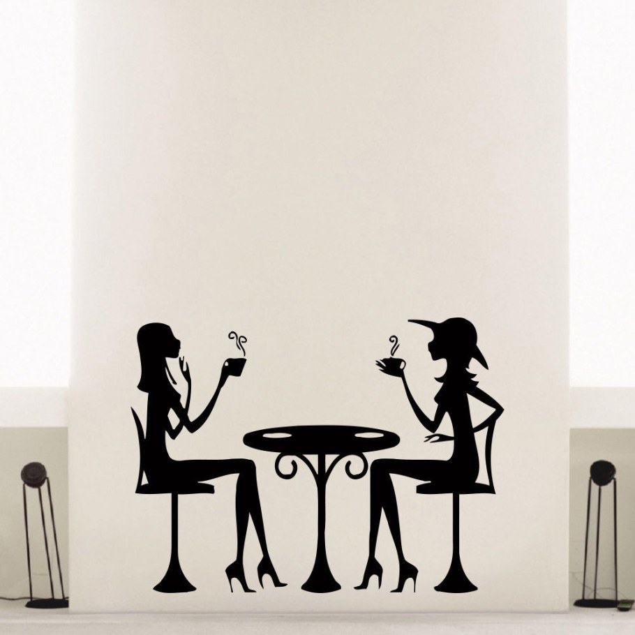 Наклейки на стену в кафе