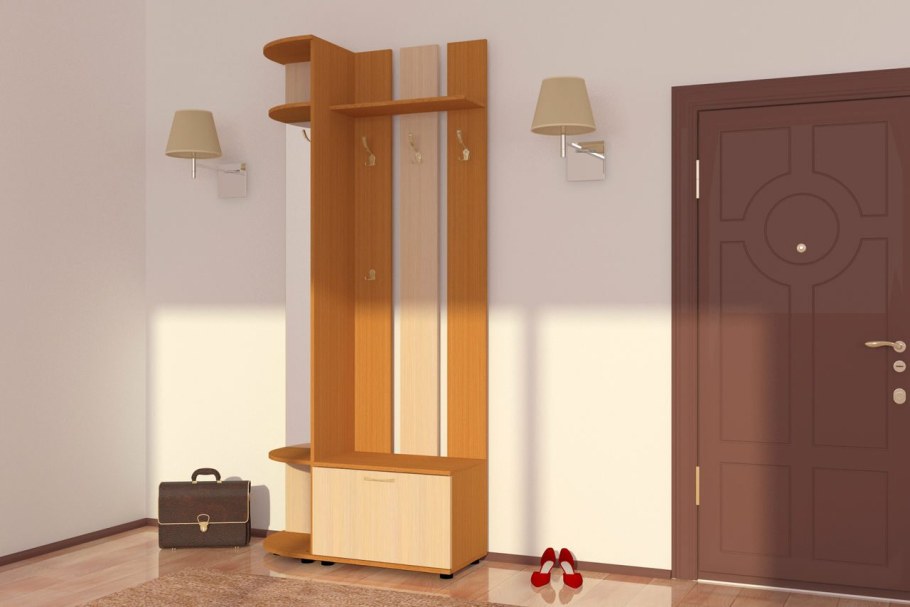 Малогабаритные прихожие итальянский орех в коридор