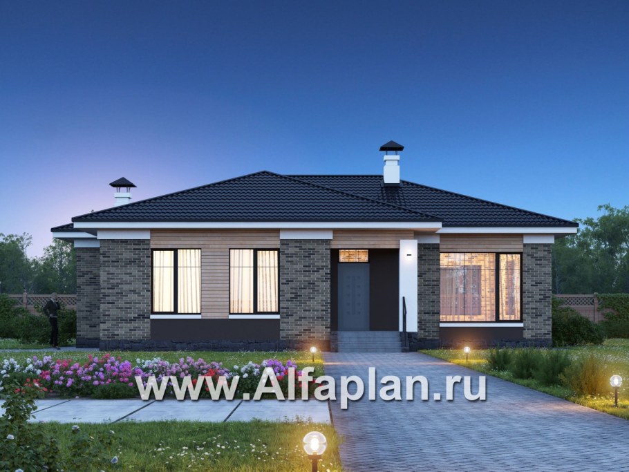 Одноэтажный дом Альфаплан