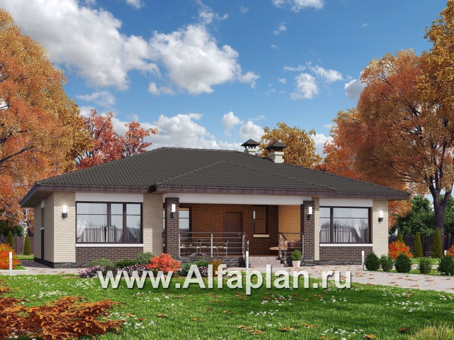 Проект одноэтажного дома 628е «Леда»