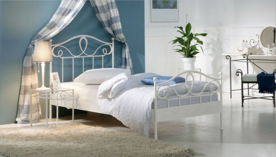 Белая кованая кровать икеа