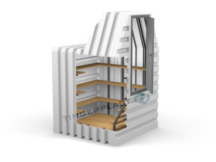 Tingard 1900-б бесшовный пластиковый погреб