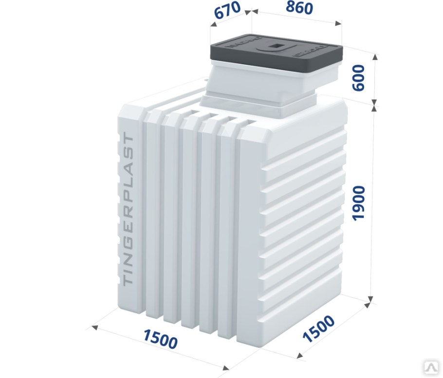 Бесшовный пластиковый погреб Тингард 1500