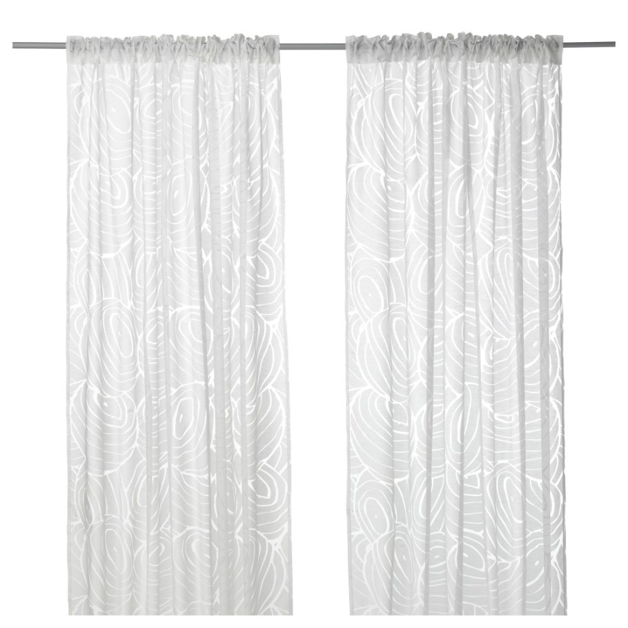 Гардины, 2 шт., белый, стрелка, 145×300 см ikea ИНГБЬЁРГ