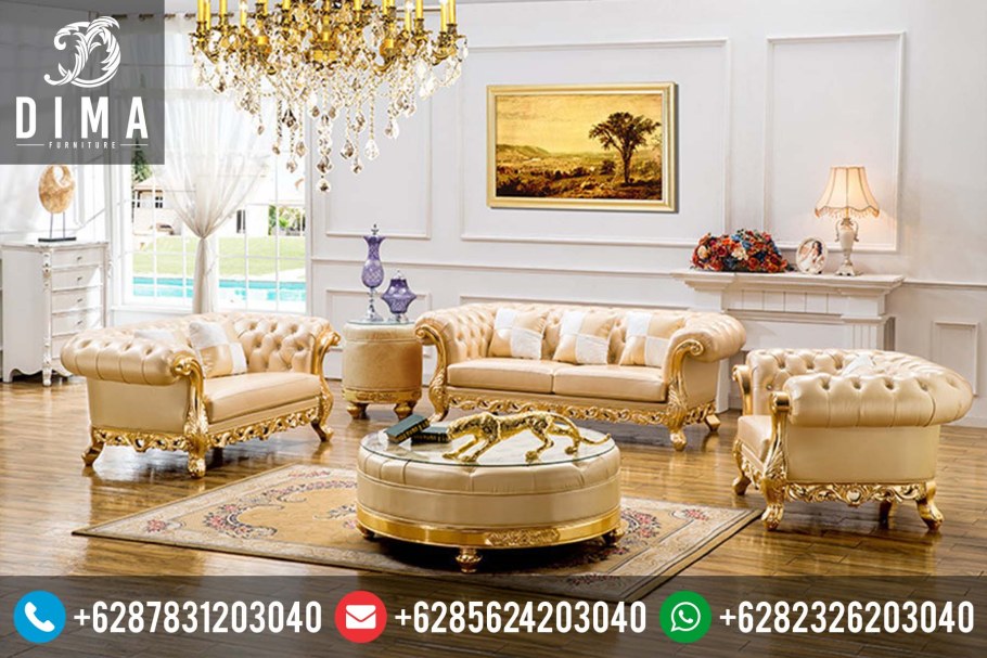 Диван и кресла для гостиной в королевском стиле