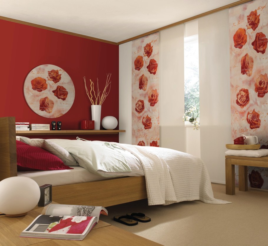 Японские шторы в спальню