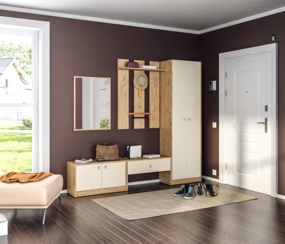 Саша сб-2739 прихожая венге Камиро/дуб Паллада