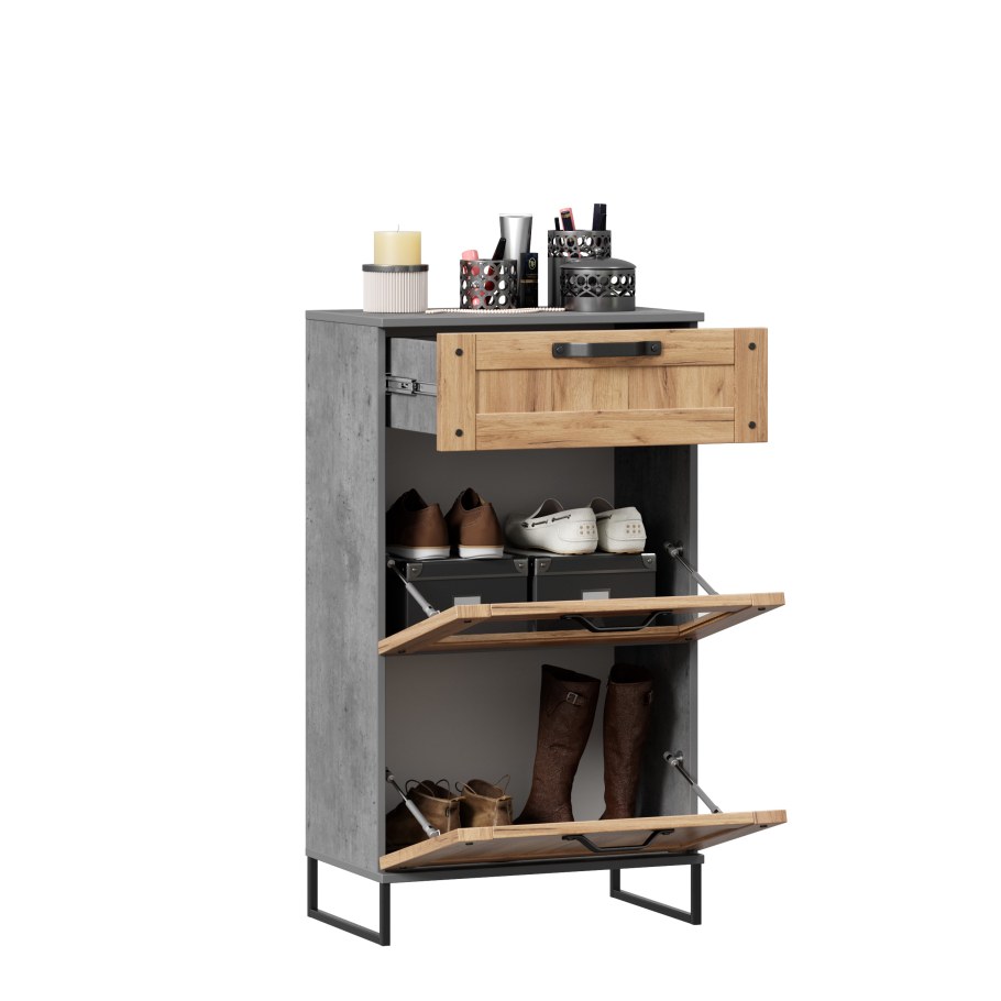 Тумба комбинированная Сидней (Метрополитан грей)