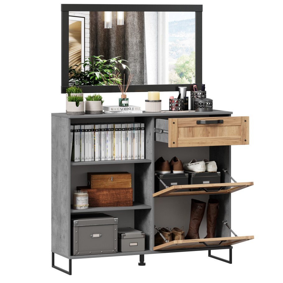 Тумба комбинированная Сидней (Метрополитан грей)