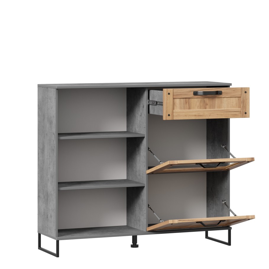 Комод крафт/Метрополитан грей Франк