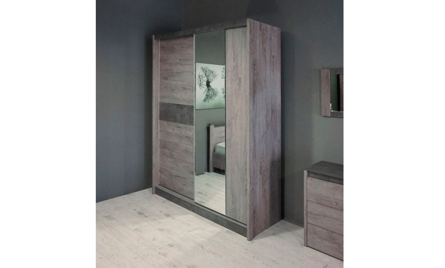 Шкаф Денвер Риббек серый