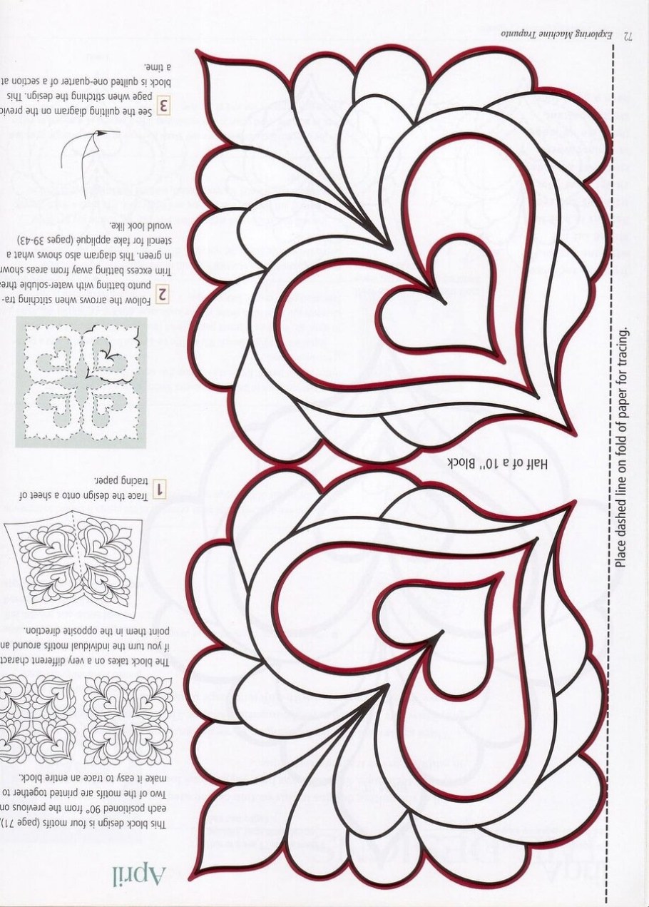 Стежка трапунто схемы