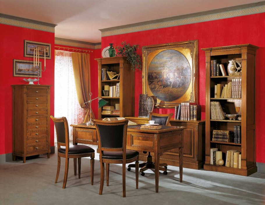 Мебель для домашнего кабинета в классическом стиле
