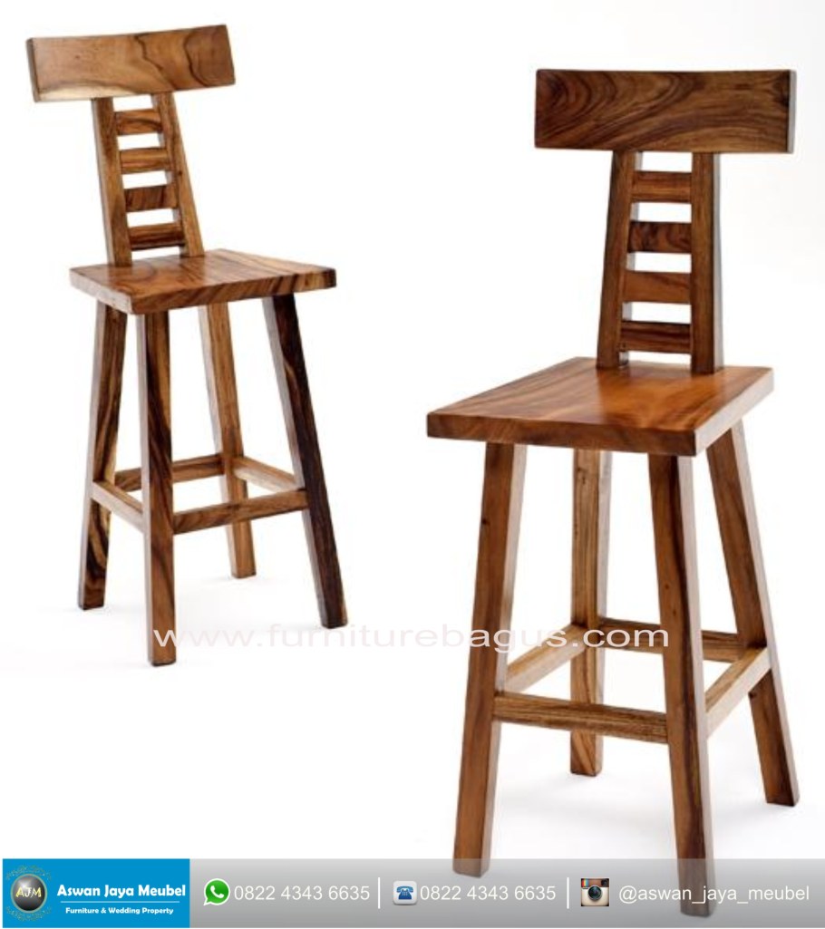 Барный стул из фанеры со спинкой