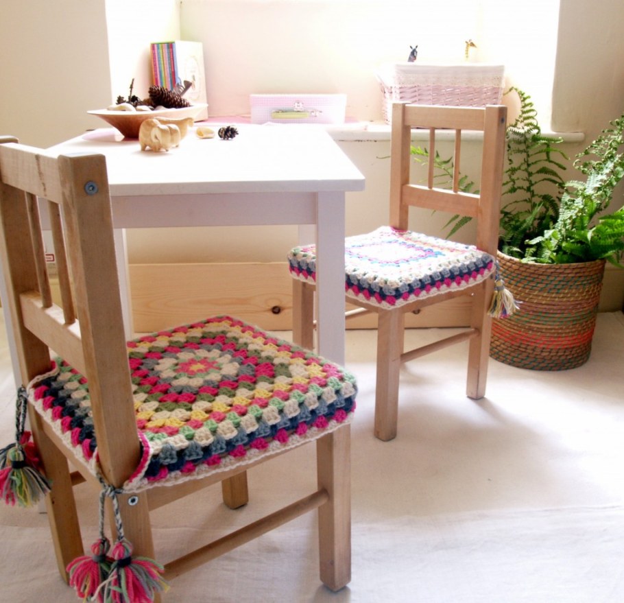Сидушка на стул крючком