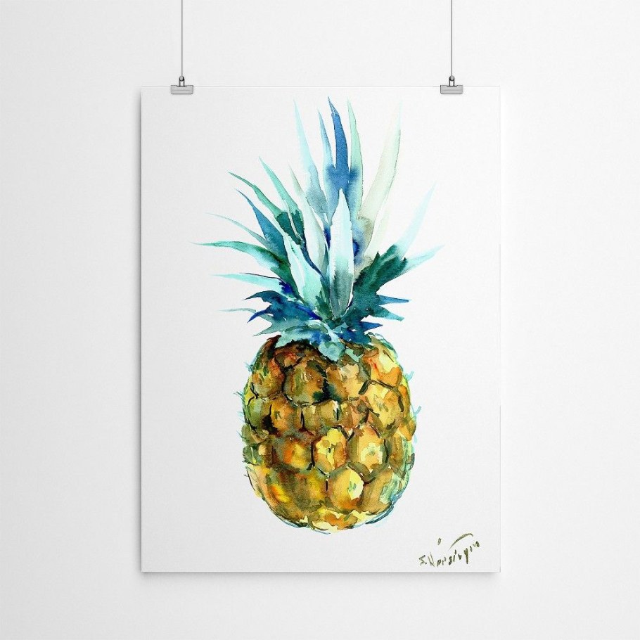Ананас рисунок акварелью