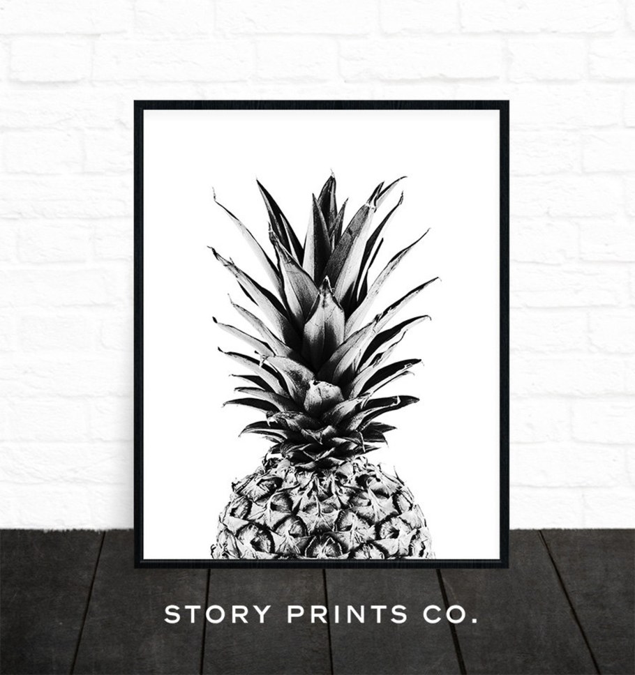 Креативные черно белые постеры на кухню