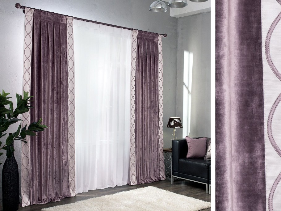 Шторы двухцветные комбинированные
