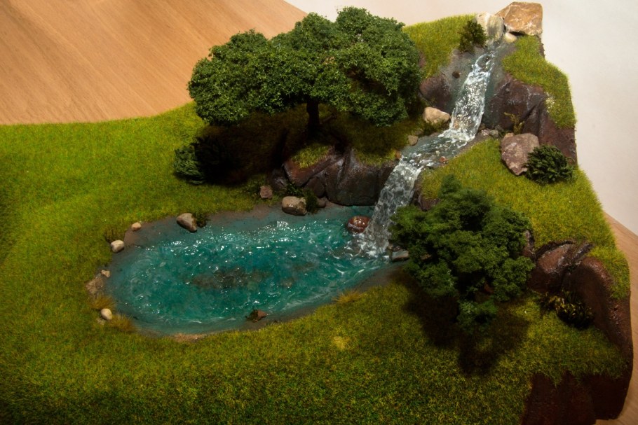 Диорама ландшафт водопад