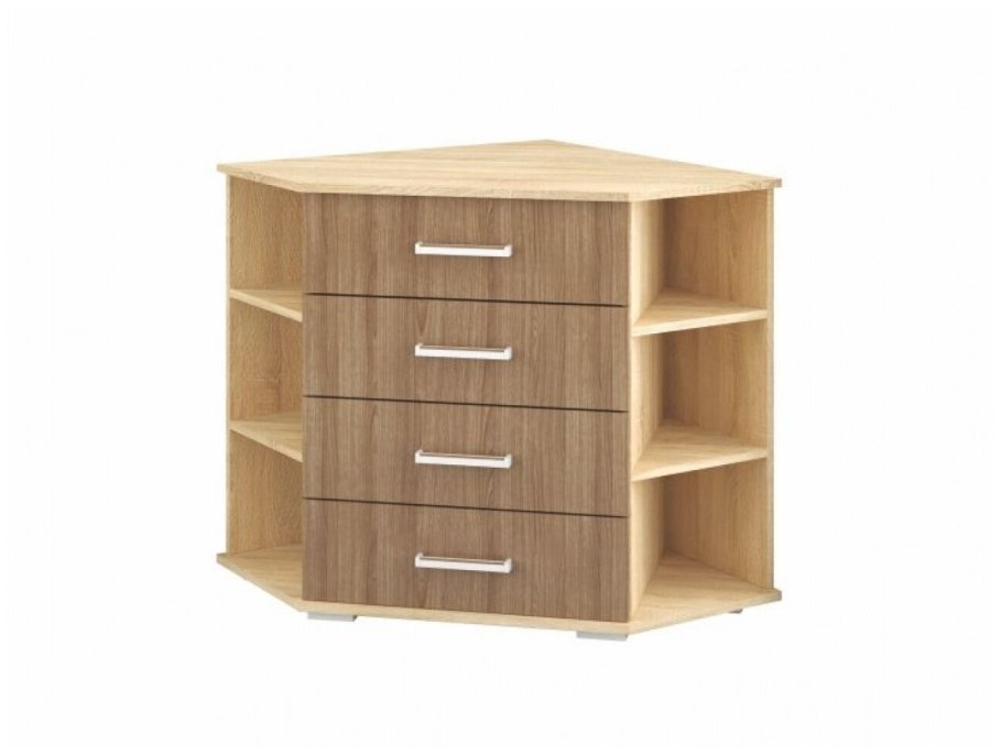 Катрин 7 угловой комод Эндгрейн/ Анкор темный