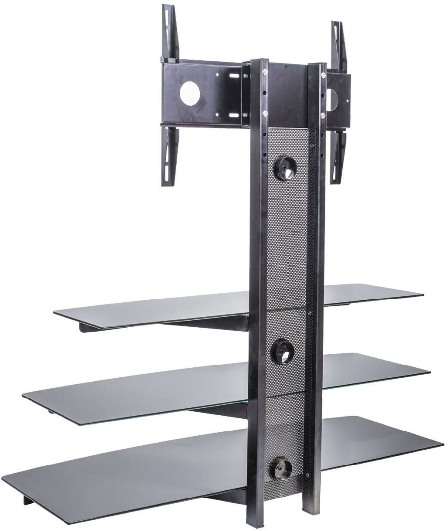 Стойка для TV Mart Кристалл к, до 65", Max 70kg черный (1300*1200*540)
