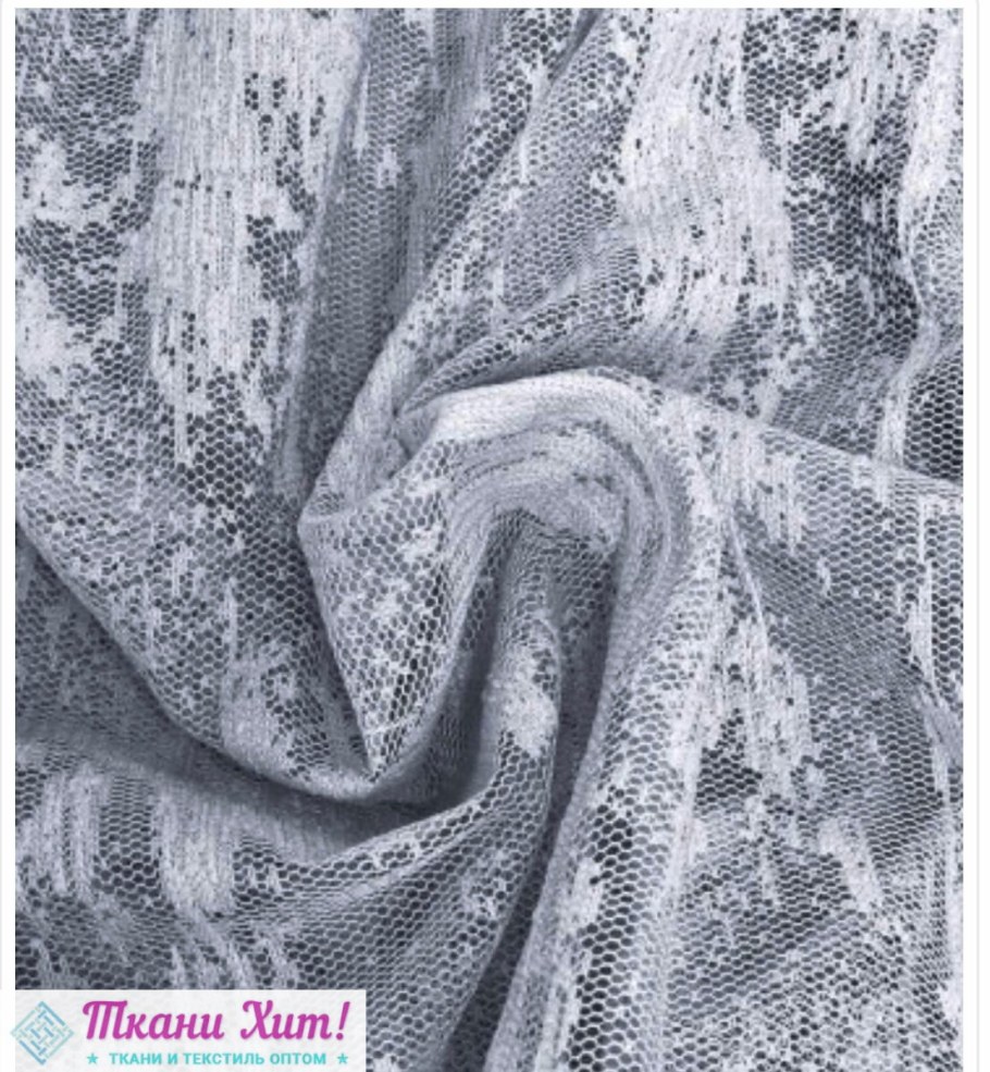Марсель жемчужно-серый тюль арт.16033 (400х270-1шт)