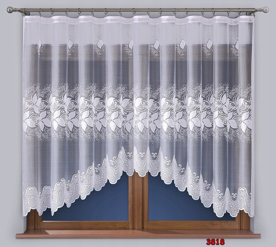 Тюль для кухни жаккард