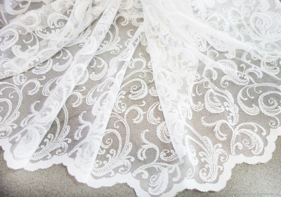 Тюль жаккардовая кружевная