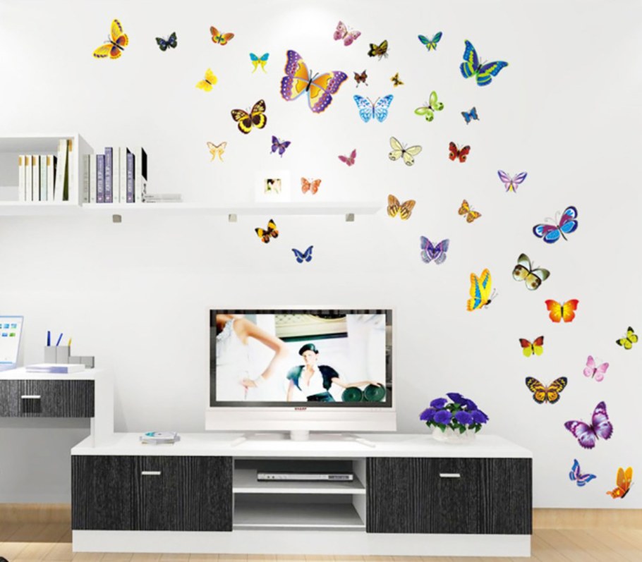 Наклейки бабочки на стену