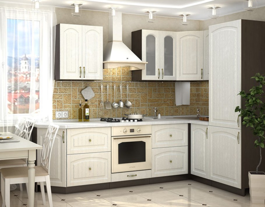 Модульные кухни Верона ясень золото