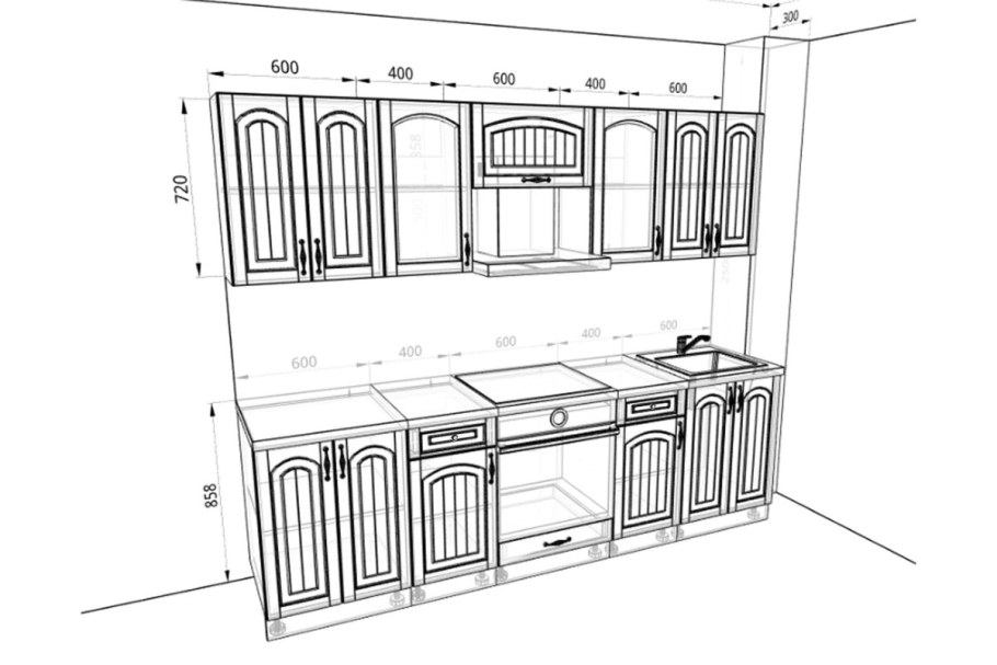 Кухня Эра Верона модули Размеры