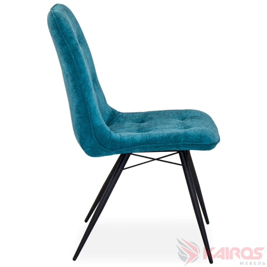 Стул бакарди, бирюза т53 велюр, хром