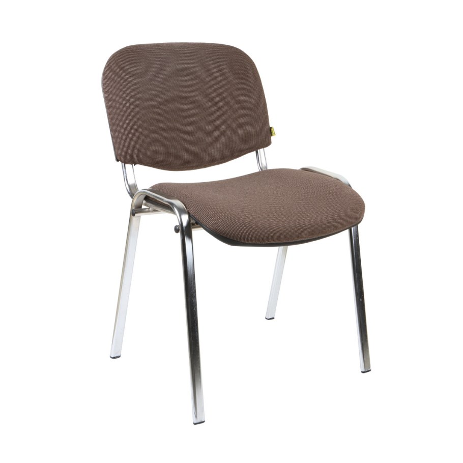 Изо-м стул (кожзам PV-1 черный, каркас хром) (мек ко ВОМВ)