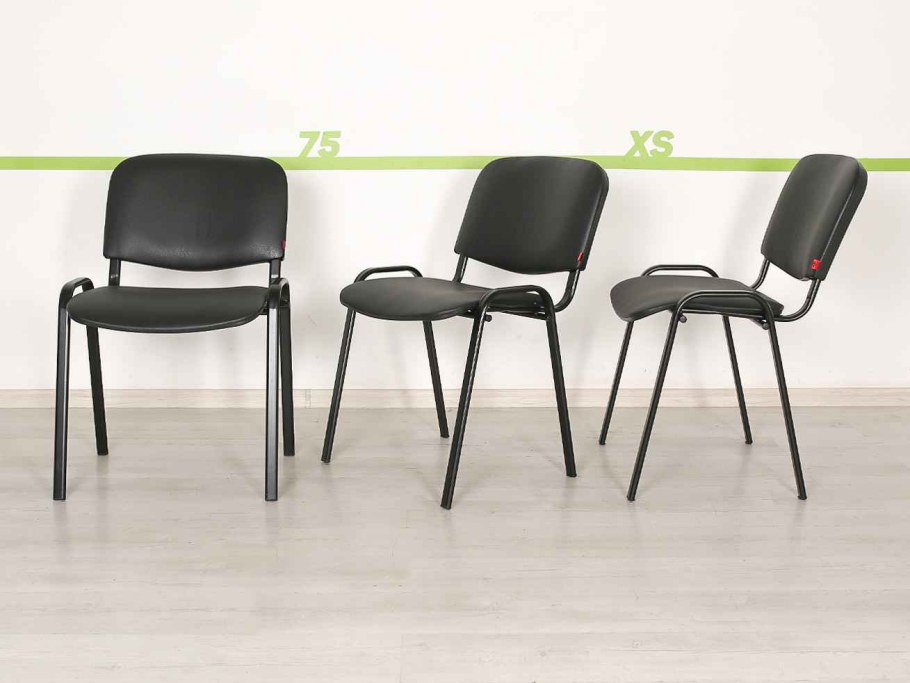 Стул персона 3 изо кожзам черный