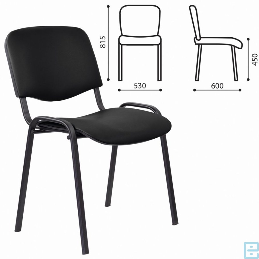 Стул UD_Серна (см-7) каркас черный, ткань черная т-11