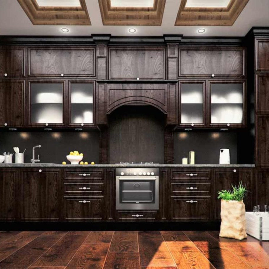 Кухня из массива дерева