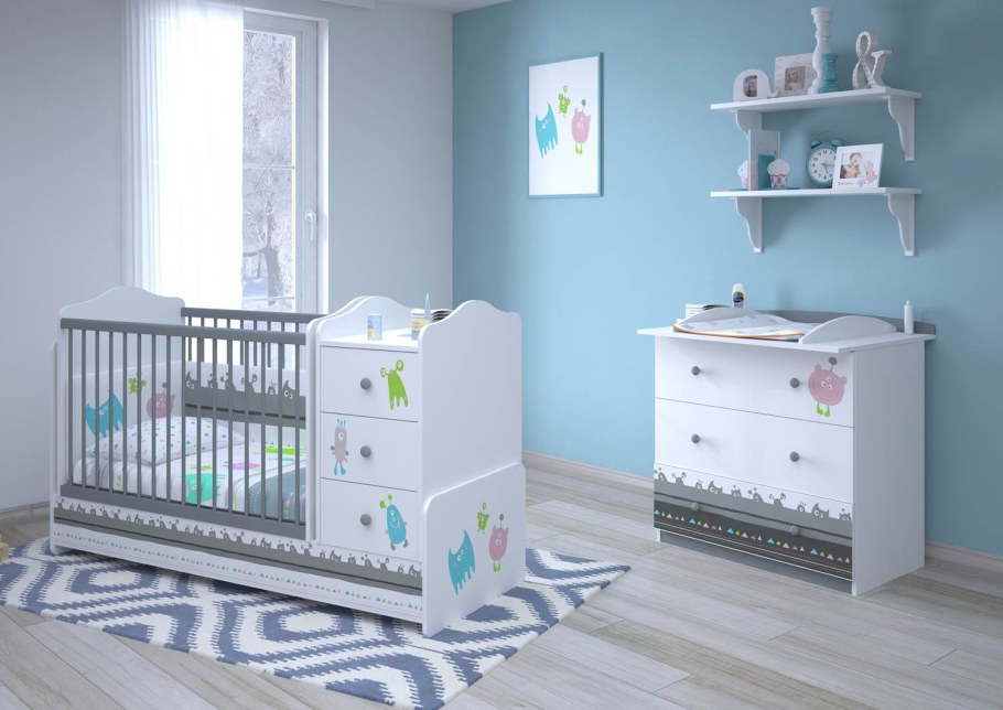 Кроватка Pollini Basic монстрики