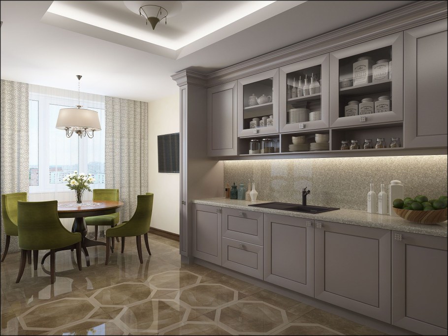 Прямые кухни Неоклассика 2022