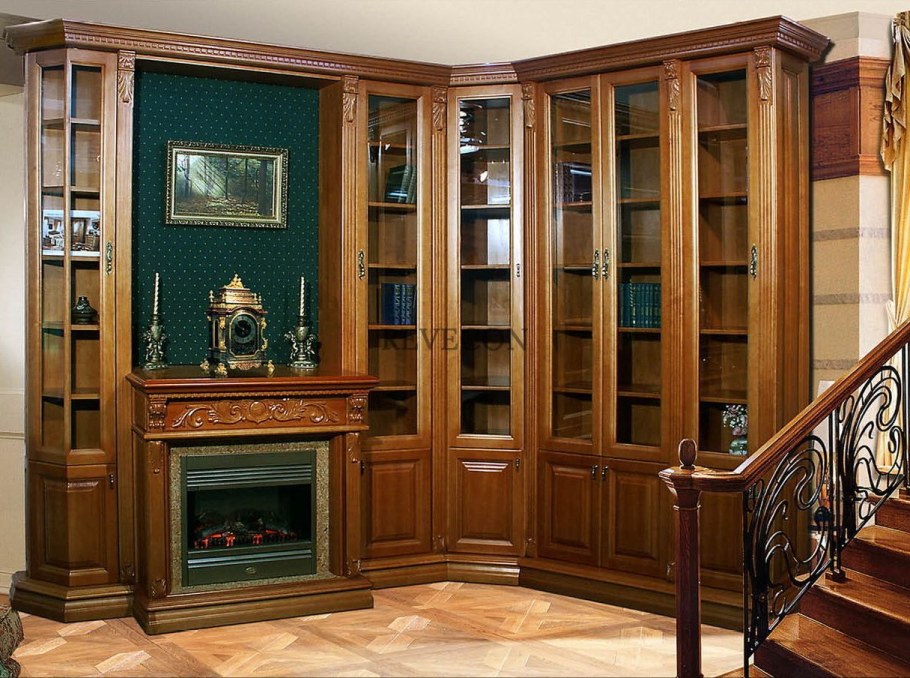 Книжный шкаф массив Милана зеленый 4680025150650